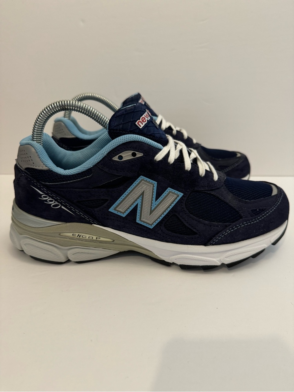 New Balance 990v3 Shoes Womens Size 9 Navy Blue Made In USA Sneakers W990NV3